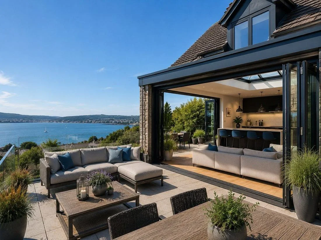 Mumbles Bifold Exterior Coastal Home