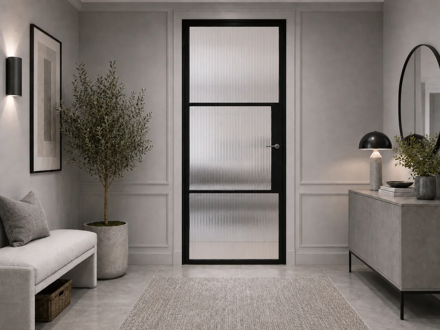 Clear, Reeded or Satin Glass for Internal Aluminium Doors?