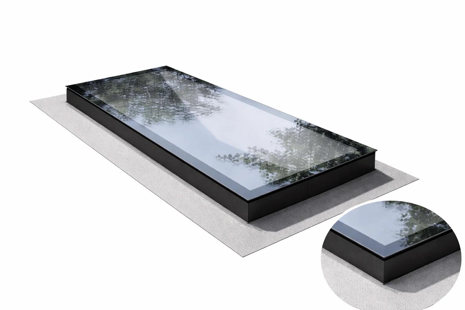 Rooflight 1000 x 2500 (Frameless)