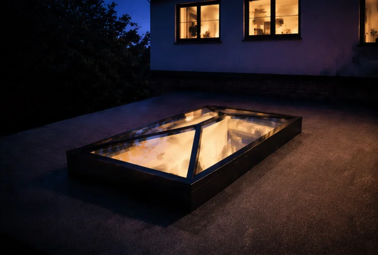 Lattice Elongated Aluminium Roof Lantern 600 x 1200mm