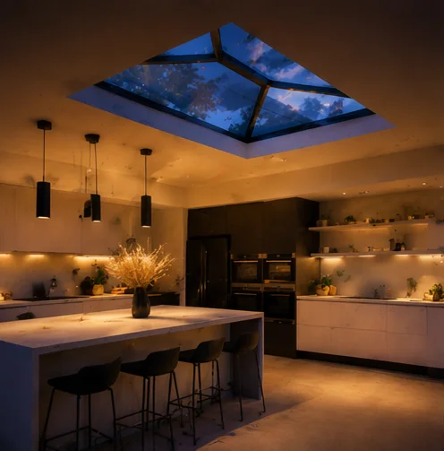 Lattice Elongated Aluminium Roof Lantern 1400 x 2200mm