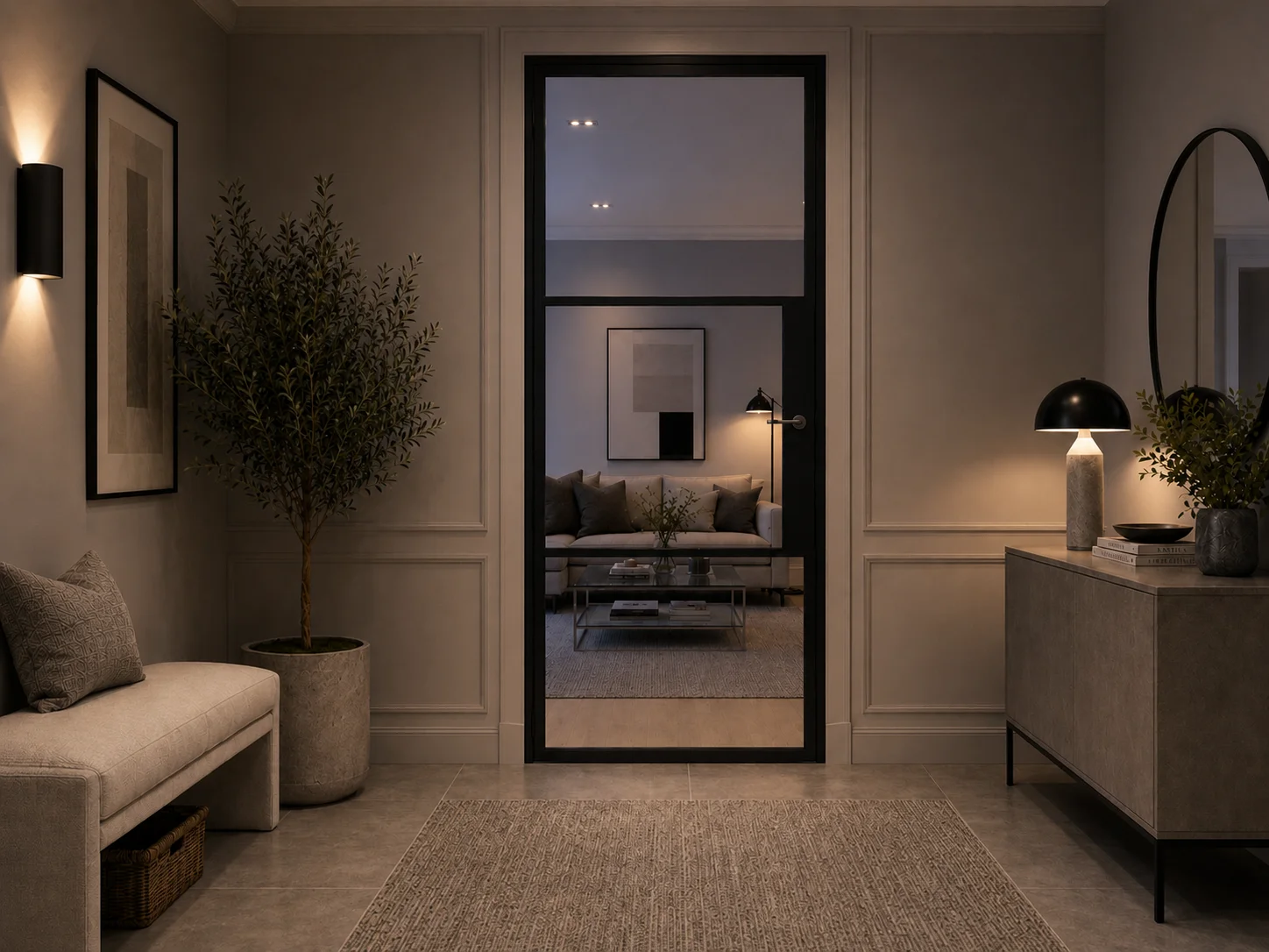Aluminium Internal Door in Black