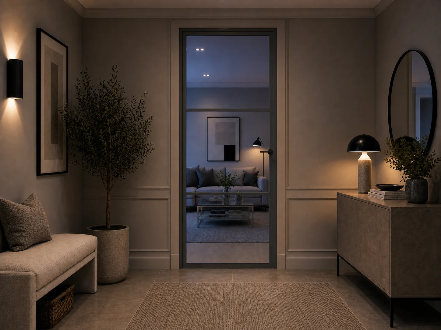 Aluminium Internal Door in Grey