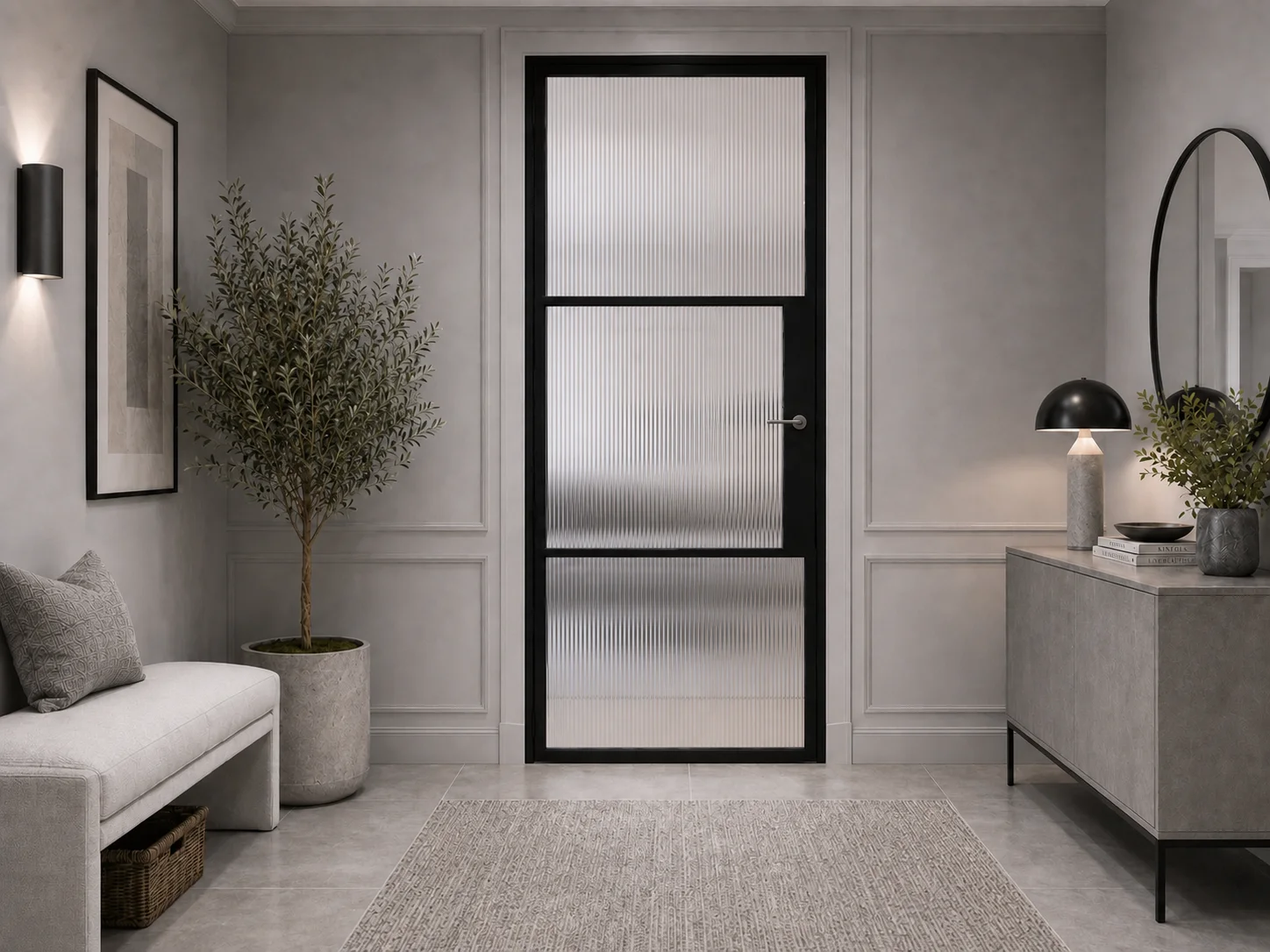 Aluminium Internal Door in Black