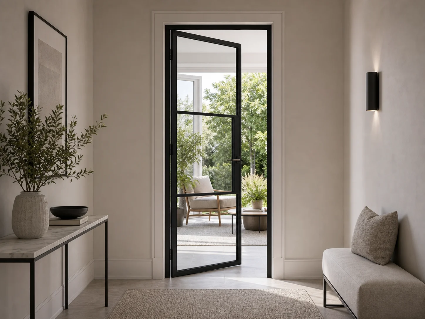 Aluminium Internal Door in Black