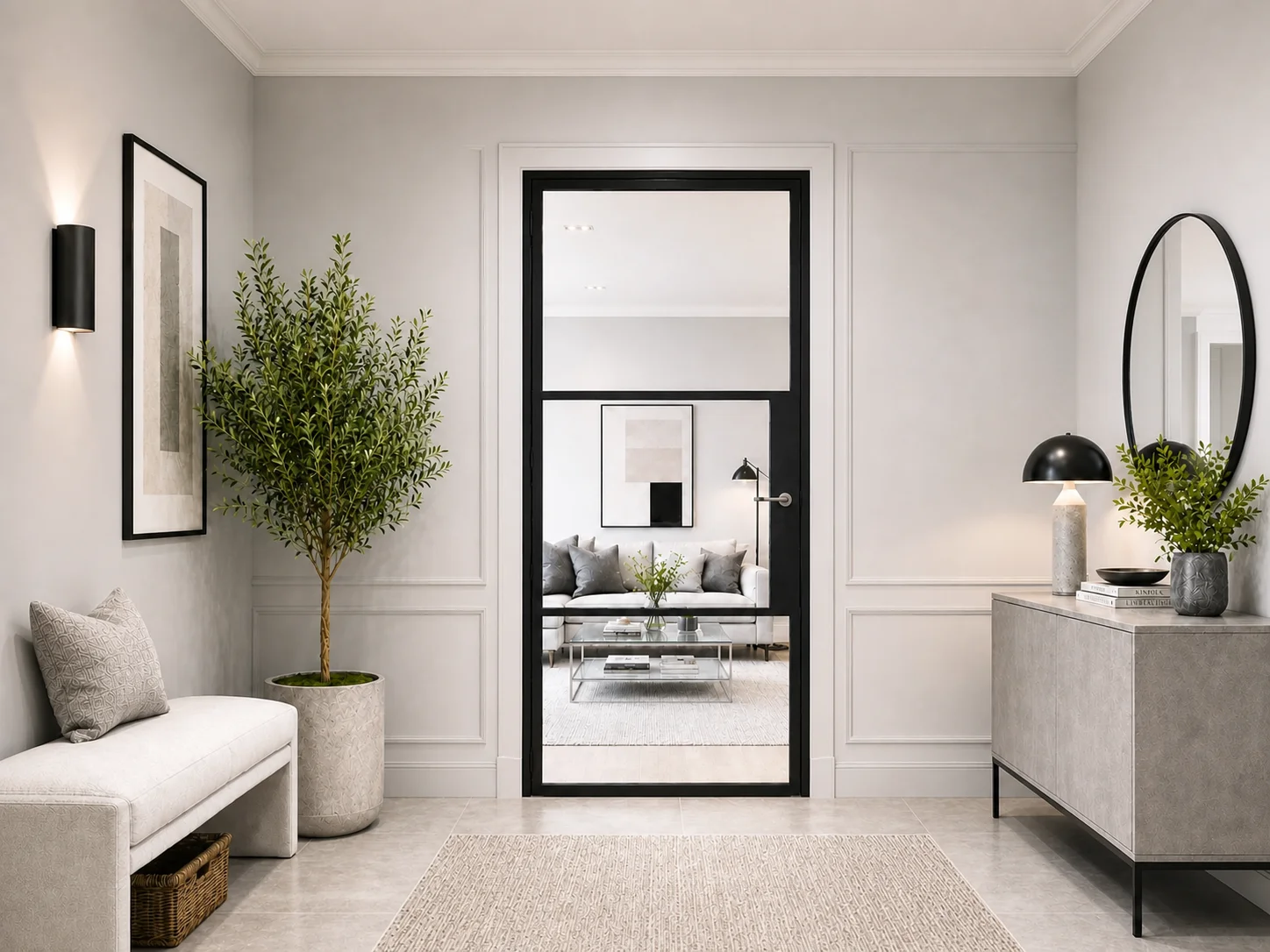 Aluminium Internal Door in Black