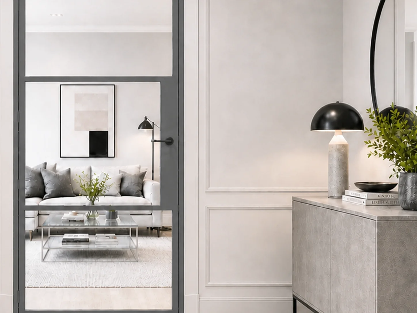 Aluminium Internal Door in Grey