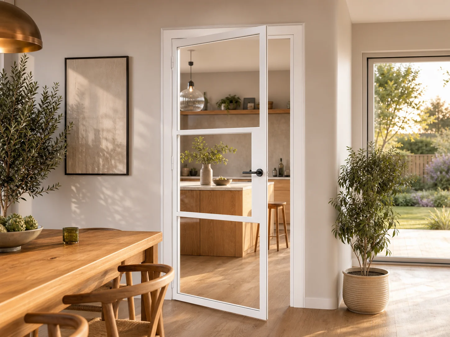 Aluminium Internal Door in White