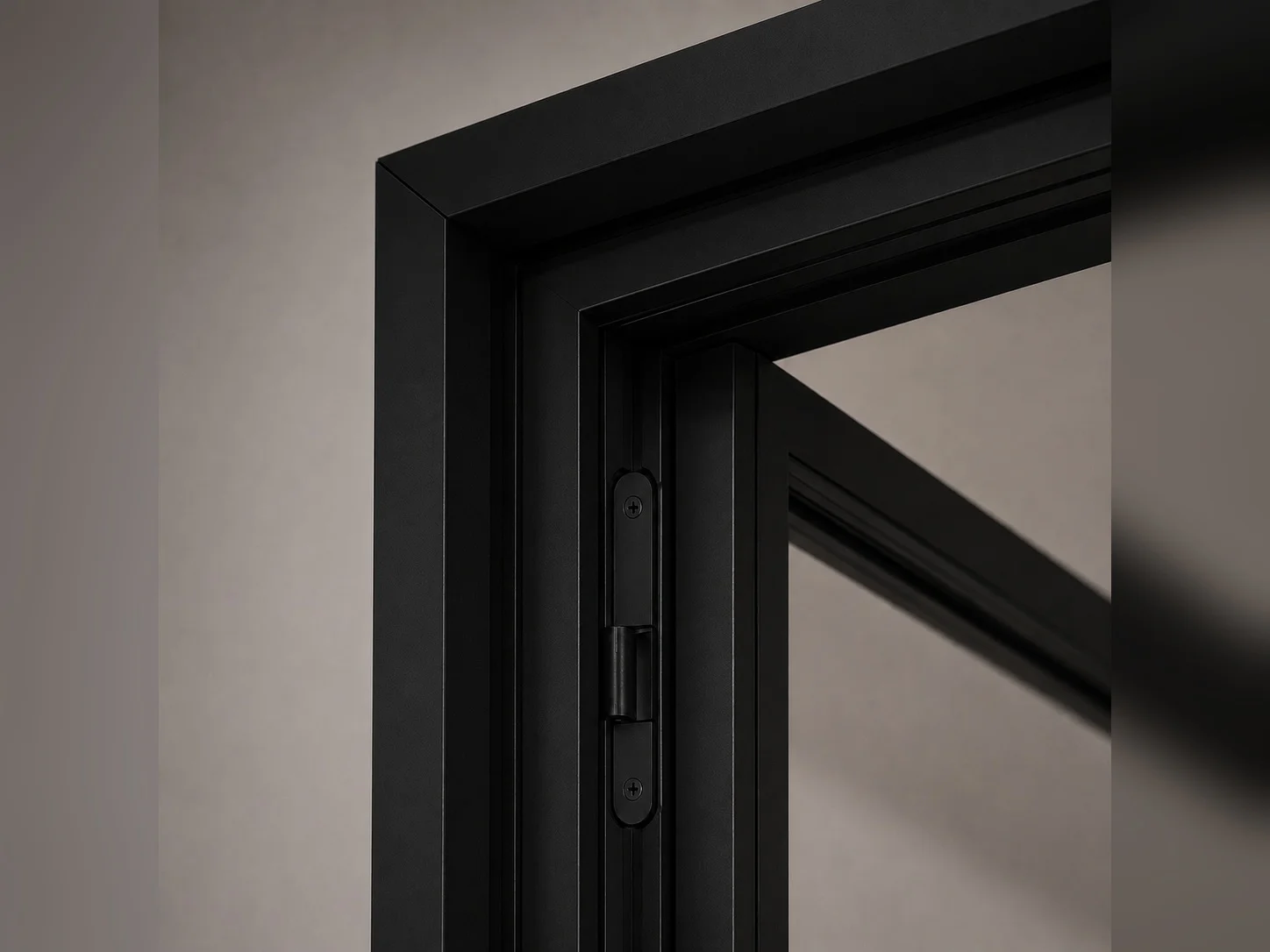 Aluminium French Doors in Black