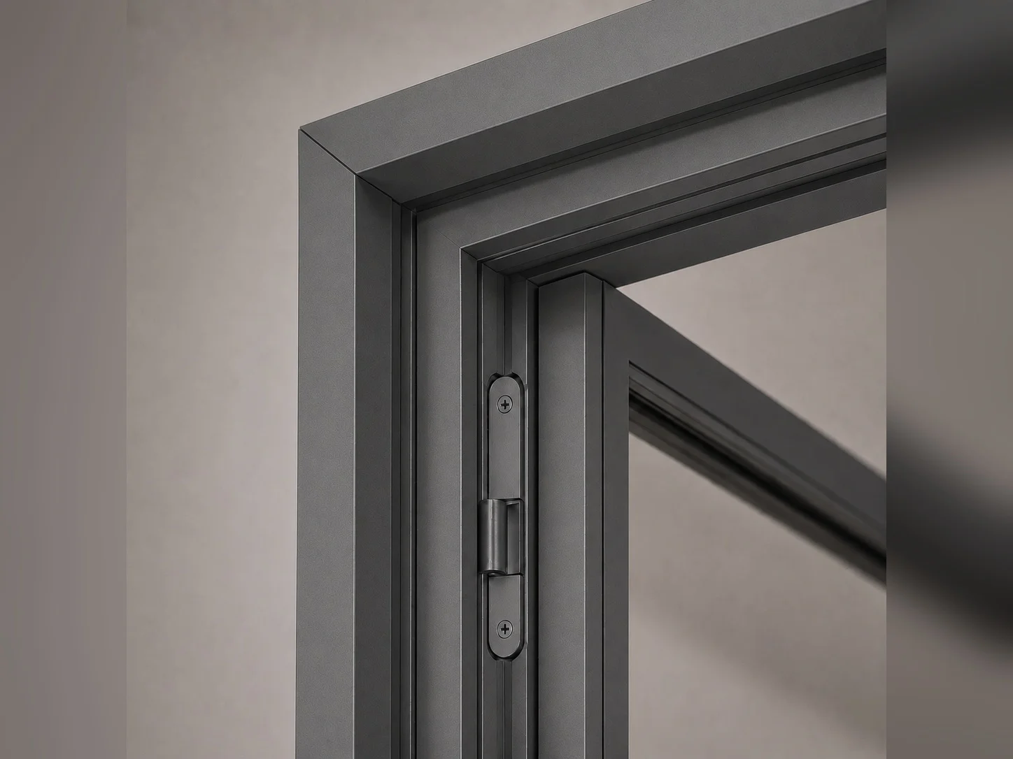 Aluminium French Doors in Grey