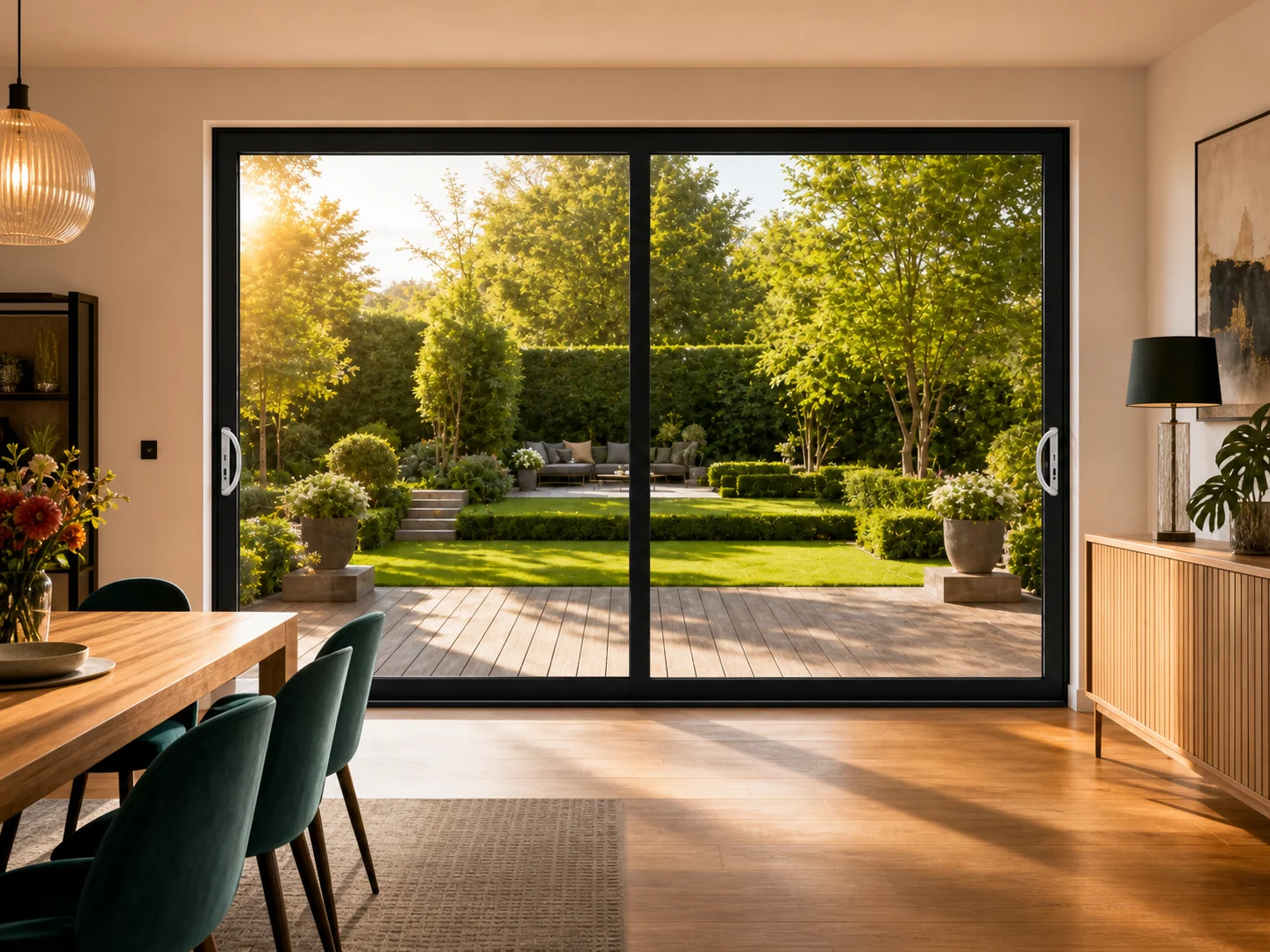 Double Slider Aluminium Sliding Doors