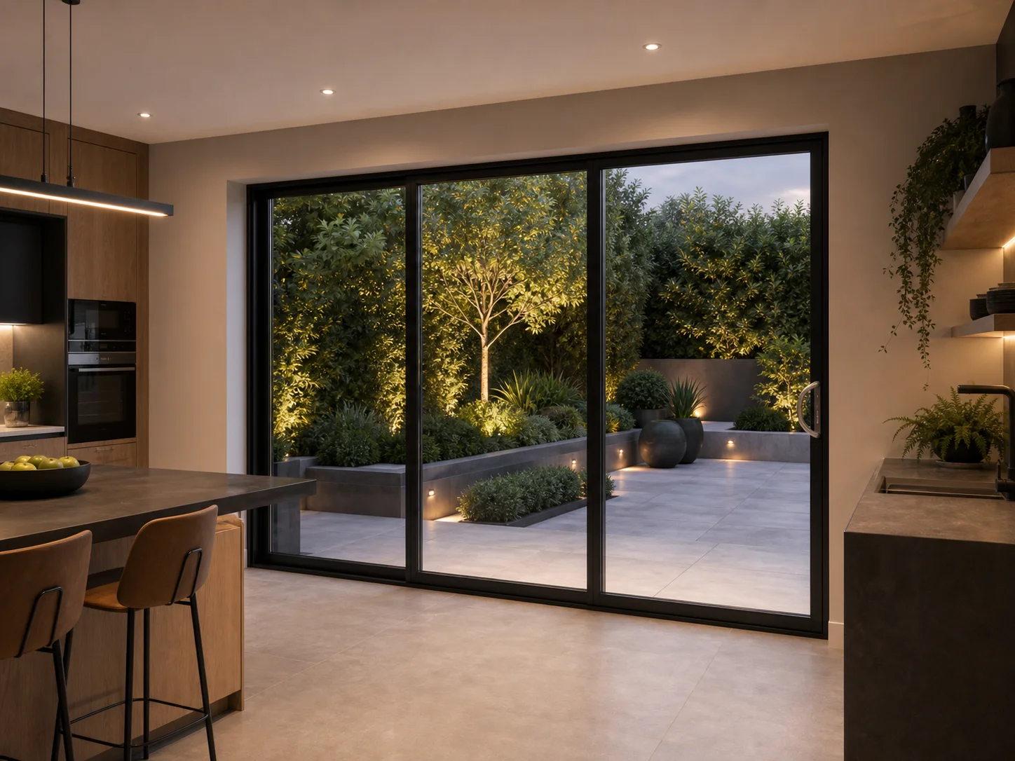 Side Slider Aluminium Sliding Doors