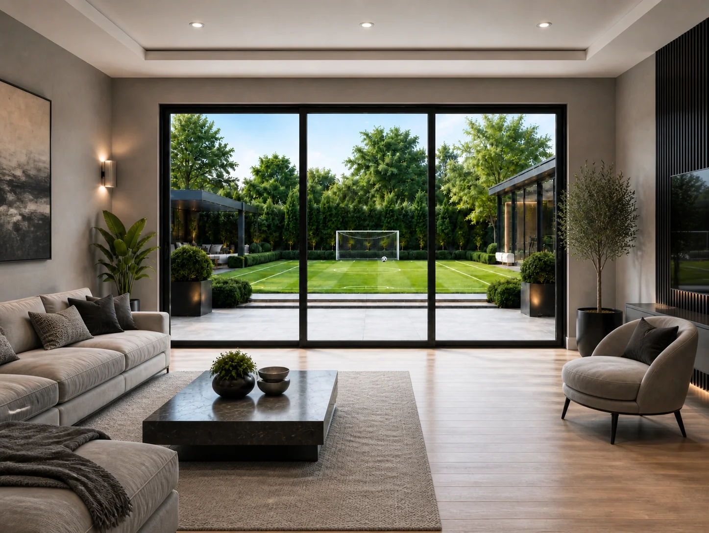 Side Slider Aluminium Sliding Doors
