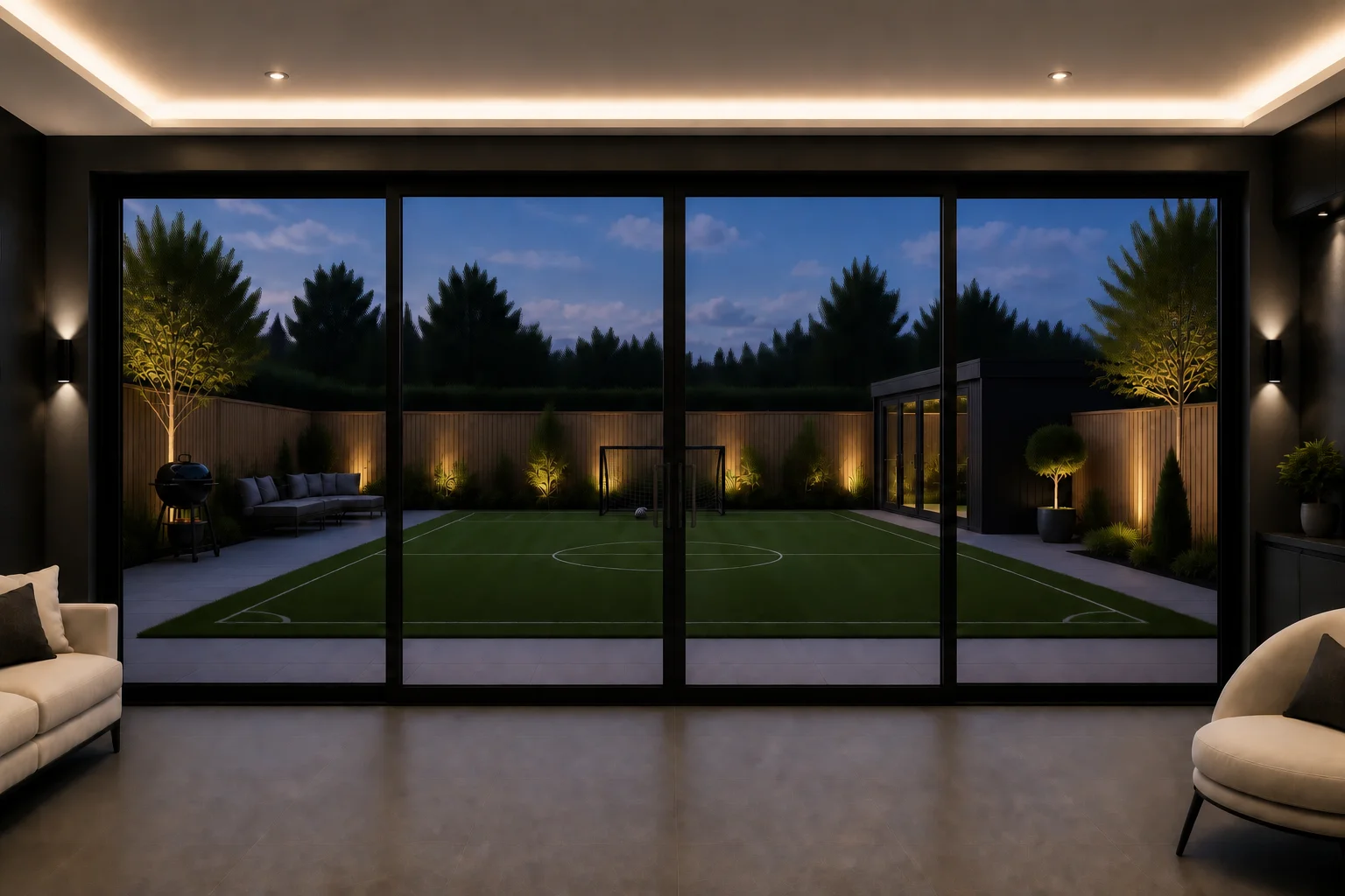 Double Centre Slider Aluminium Sliding Doors