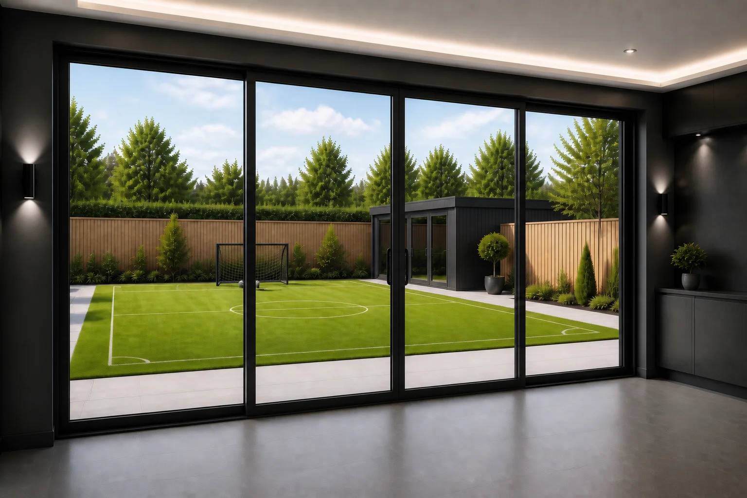 Double Centre Slider Aluminium Sliding Doors