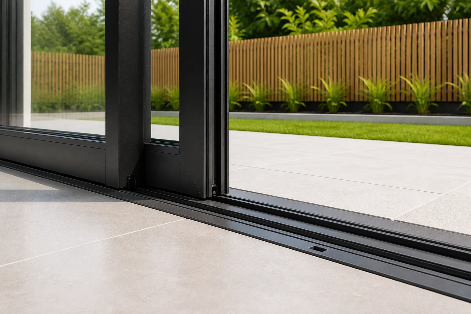 Double Centre Slider Aluminium Sliding Doors