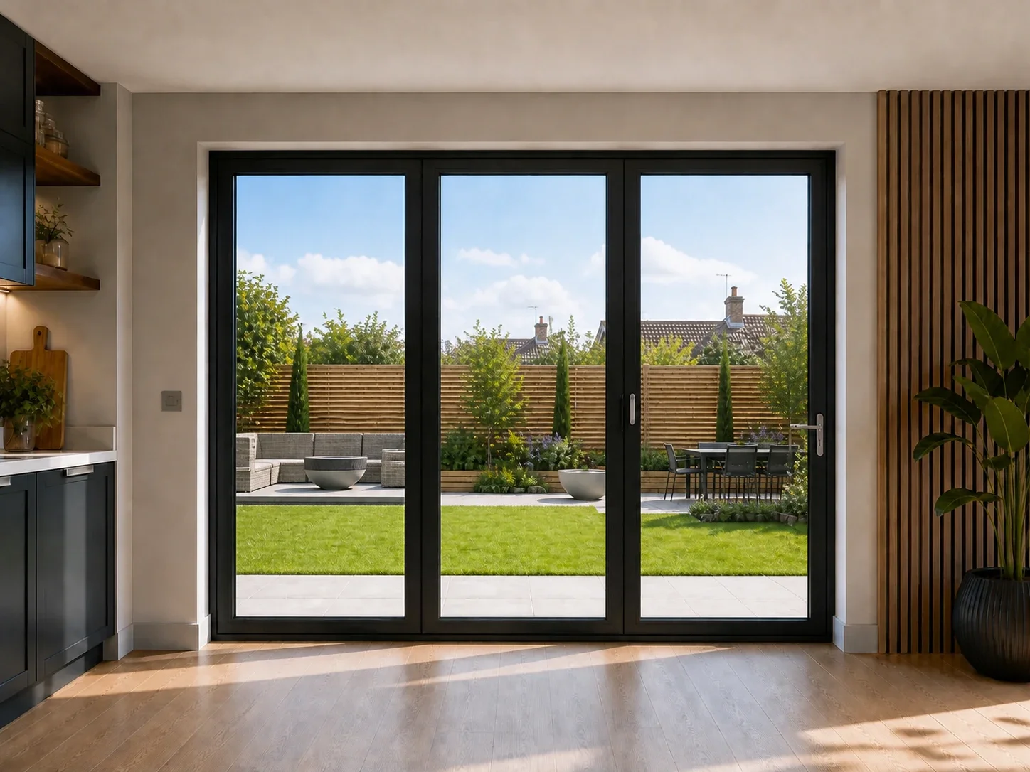 3-Panel Aluminium Bifold