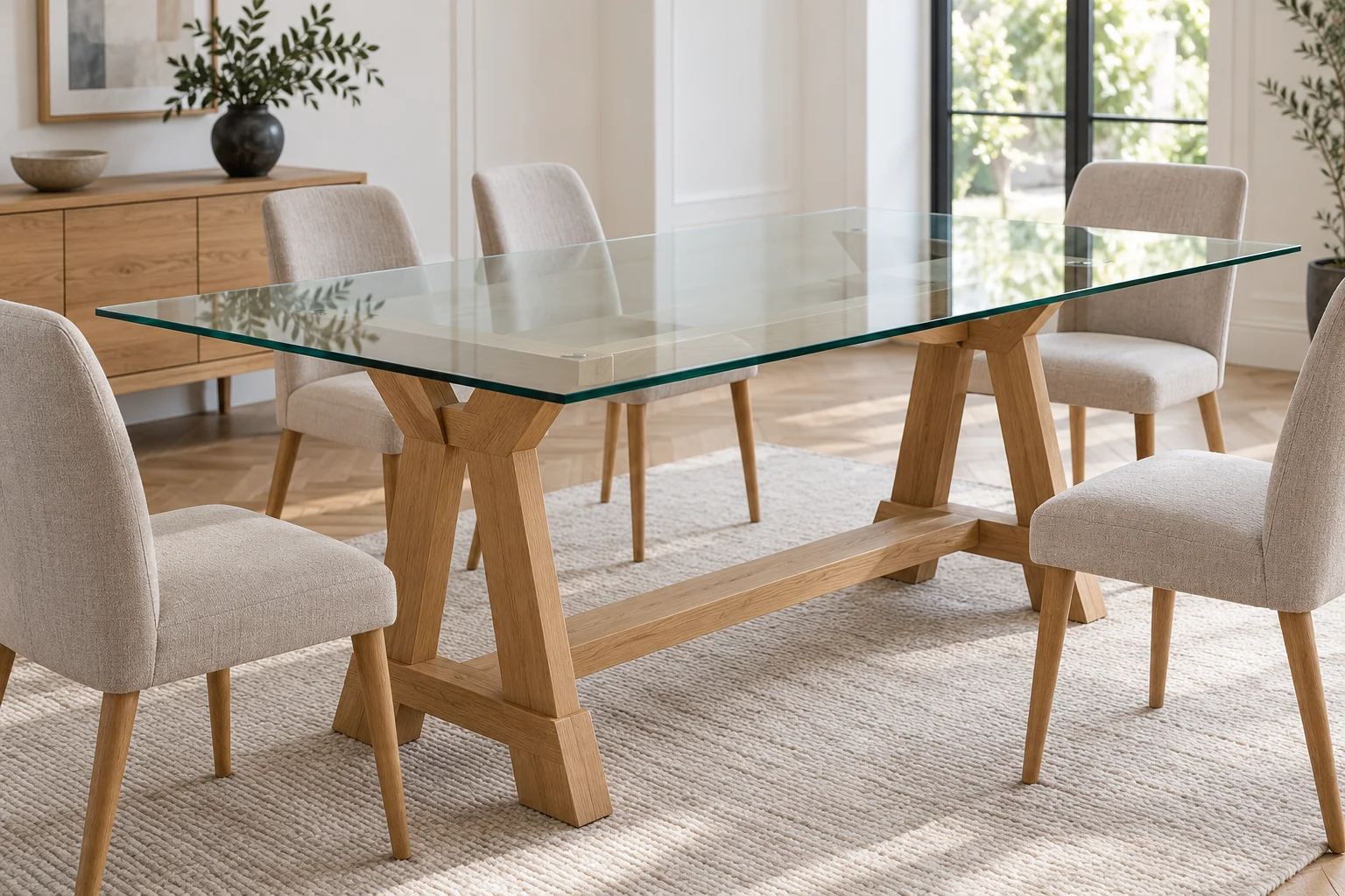Made-to-Measure 6mm Toughened Glass Table Top